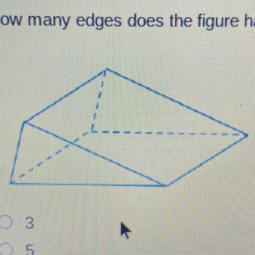 How many edges does the figure have?
O 3
O 5
06
09