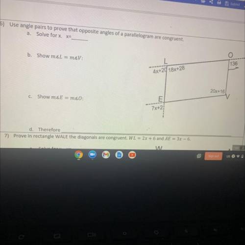 Use angle pairs to prove that opposite angles of a parallelogram are congruent