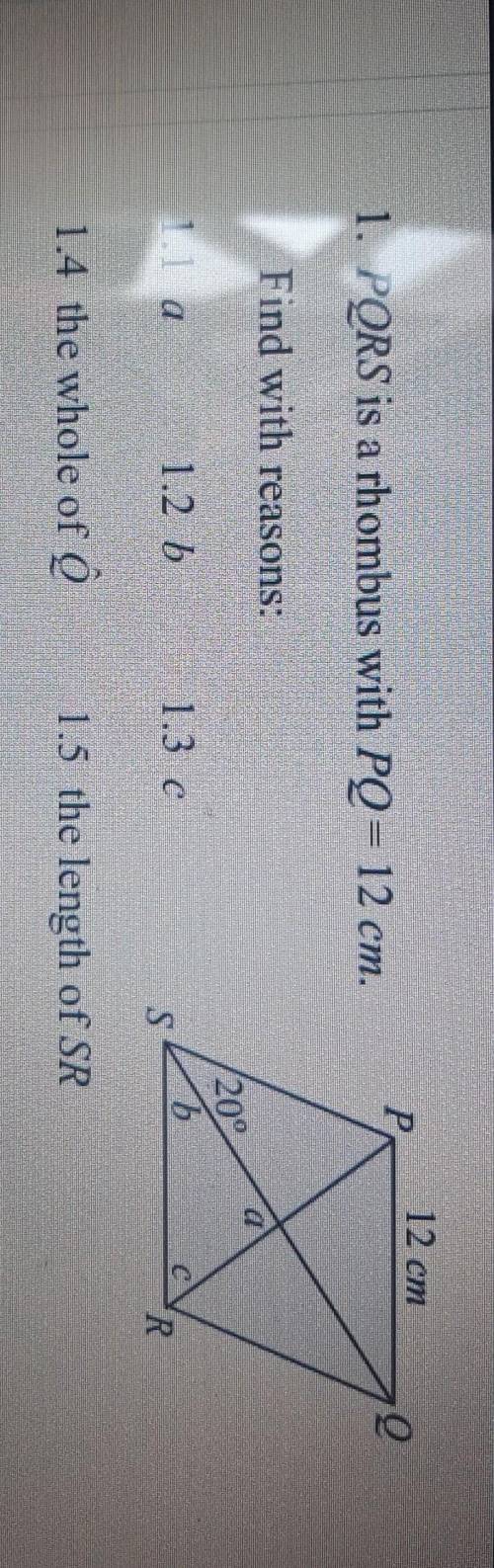 PQRS is a rhombus with PQ.......​