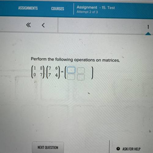 Perform the following operations on matrices.