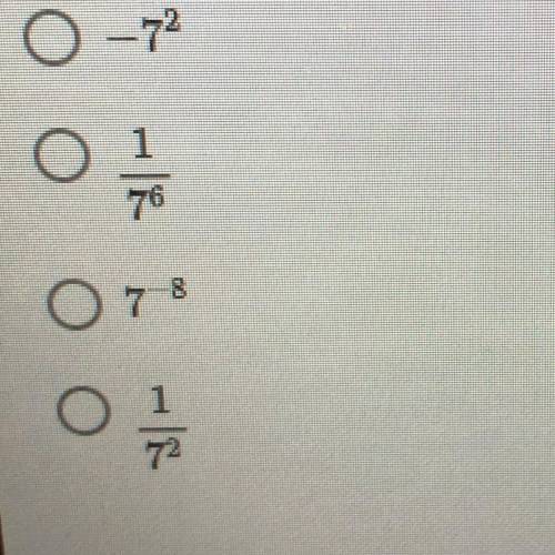 25. Which of the following is equivalent to: 7 2 x 7-4