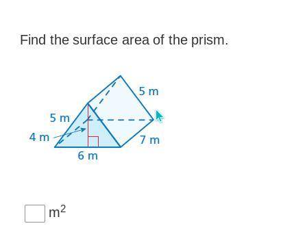 Find the surface area of the prism.Please include an explanation