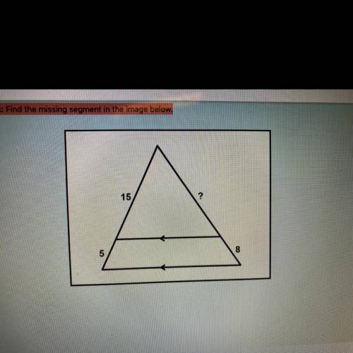 Instructions: find the missing segment in the image below