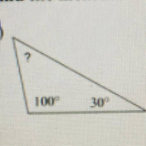 What is the measure of the missing angle?