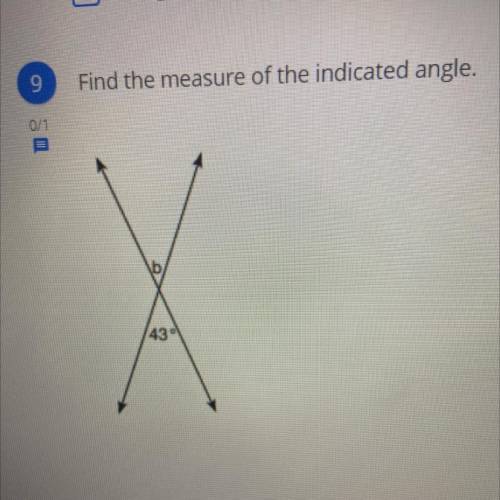 Find the measure of the indicated angle.