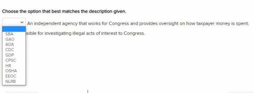 An independent agency that works for Congress and provides oversight on how taxpayer money is spent