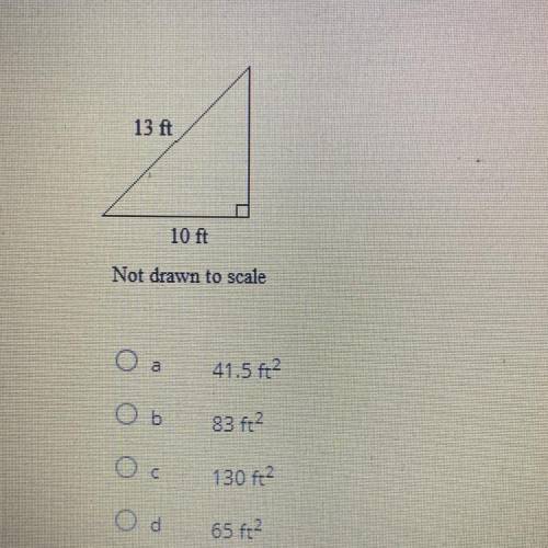 Find the
area of the triangle below.