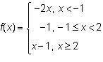 Which graph represents the following piecewise defined function? f(x)