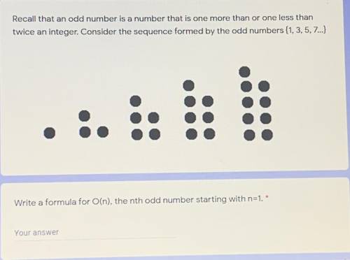 Recall that an odd number is a number that is one more than or less than twice an integer. Consider