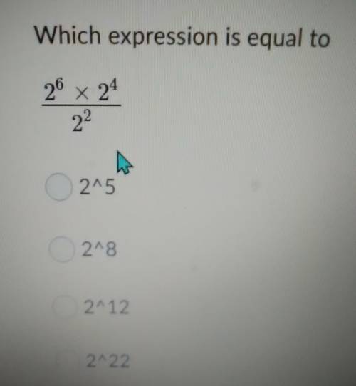 Which expression is equal to ​