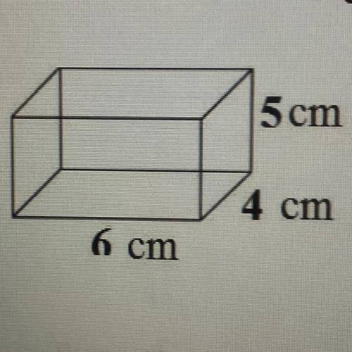 Find the surface area of the following shape