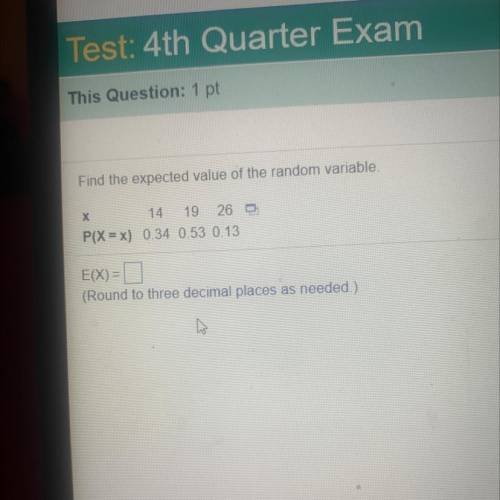 Find the expected value of the random variable.