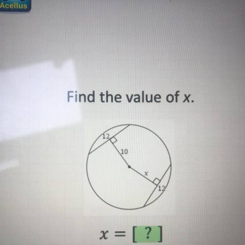 Find the value of x.
110
12
x = [?]