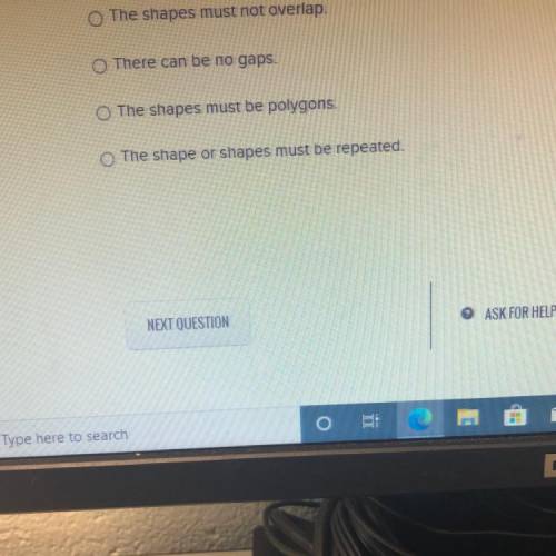 Which of the following is not a condition for a tessellation