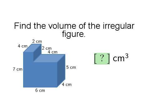 Find the volume of the irregular figure'