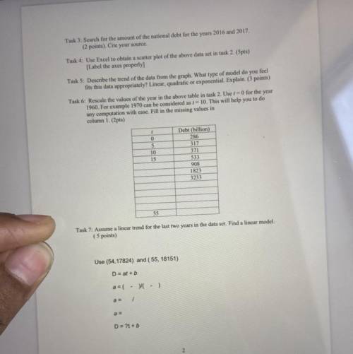 Task 3 Search for the amount
Task 5: Describe the trend of the data from the graph.