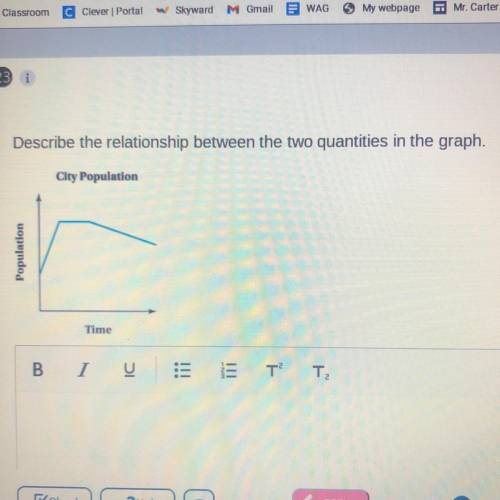 Describe the relationship between the two quantities in the graph.