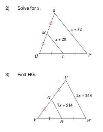 Solve for X on these triangles please!