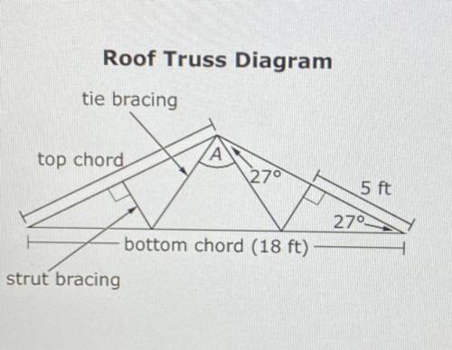 Find the length, in feet, of the strut bracing. Enter this number in the response box. Round your a