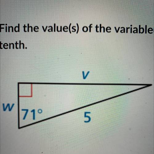 Find the value(s) of the variable(s). If necessary, round decimal answers to the nearest tenth. (Pl