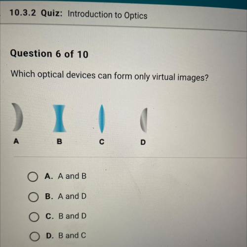 Which optical devices can form only virtual images?