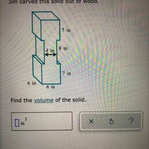 Find the volume of the solid. NO LINKS