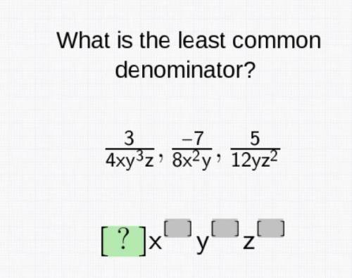 What is the least common denominator?