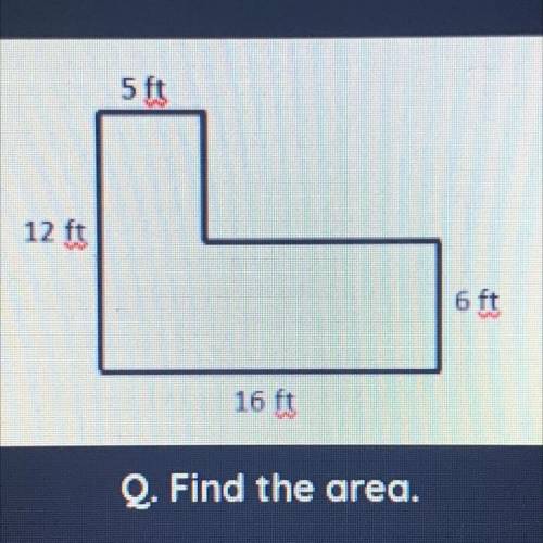 Find the area.
A. 156 ft²
B. 126 ft²
C. 80 ft²
D. 39 ft²