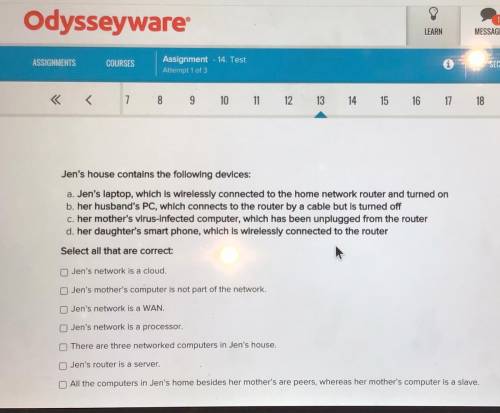 NEED HELP IMMEDIATELY!!!

Jen’s contains the following devices:
- Jens laptop, which is wirelessly