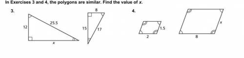 Really struggling with these two 
Question: The polygons are simular find the value of x