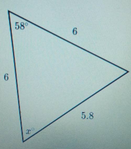 Help plis and thank you Find the value of x in the triangle shown below​