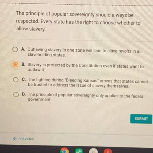 Question 4 of 35

How would Abraham Lincoln most likely respond to this statement?
The principle o