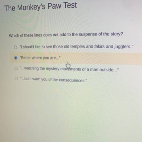 Which is the answer “the monkeys paw”