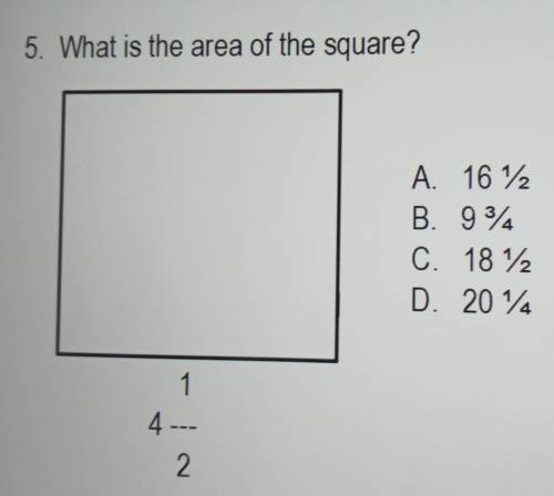 What's the area of the square?​
