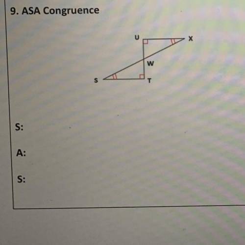 Is the first side “SW=XW” or “ST=XU”?