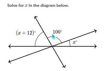 Find the value of x in the Diagram Below.