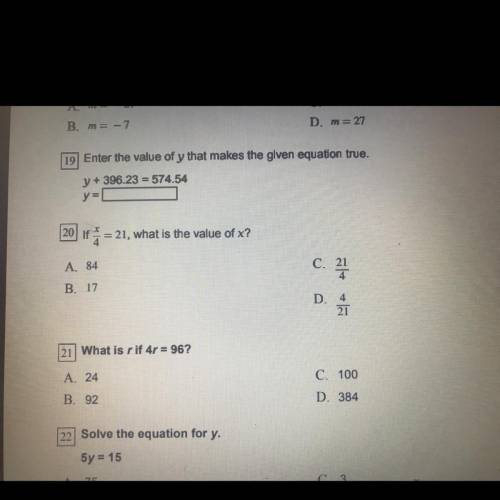 Can y’all help me on question 20?!