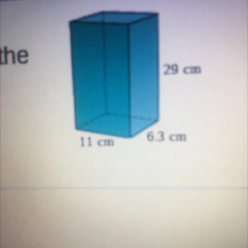 Please help!

A box shape has the shape of a rectangular prism with the height of 29cm. If the hei