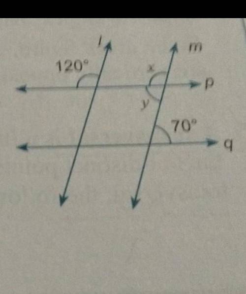 Please explain step by step in full process

questions Given L || M find the value of unknown angl