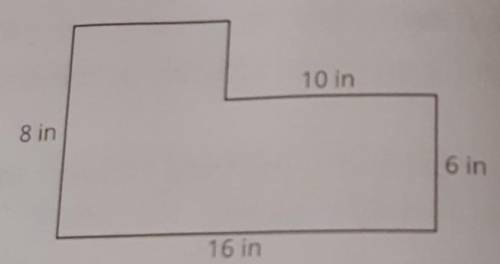 What is the area of this figure?a. 128 in2b. 118 in2c. 108 in2 d. 48 in2​