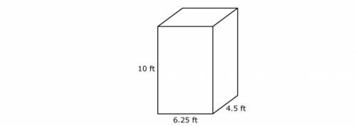 Find the volume of the rectangular prism.

90.625 cubic feet
107.5 cubic feet
281.25 cubic feet
20