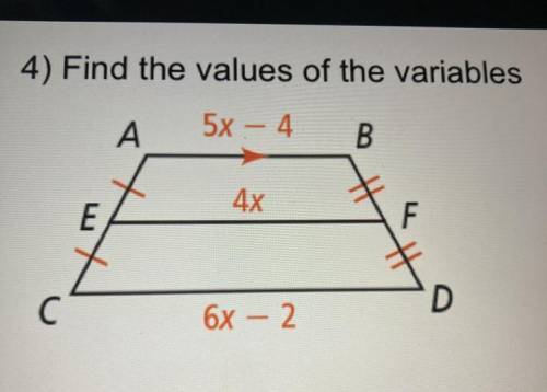 Find the values of the variables