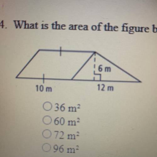 What is the area of the figure below?