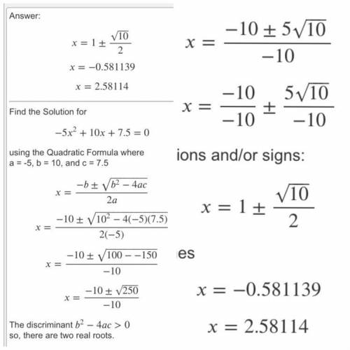 The function g, defined by g (r) =-5x + 10r+7.5 models the height of a golf ball on a cliff overloo