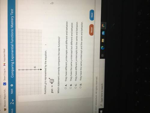 Plz help its for a test. 15 points

The graph of function f is shown.
Function g is represented by