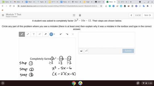 Circle any part of this problem where you see a mistake (there is at least one) then explain why it