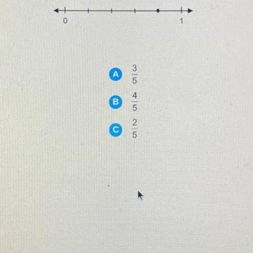 Which fraction is marked by the point on the number line?