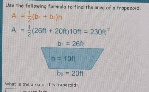 PLS HELP FAST!! what us the area of the trapezoid ​