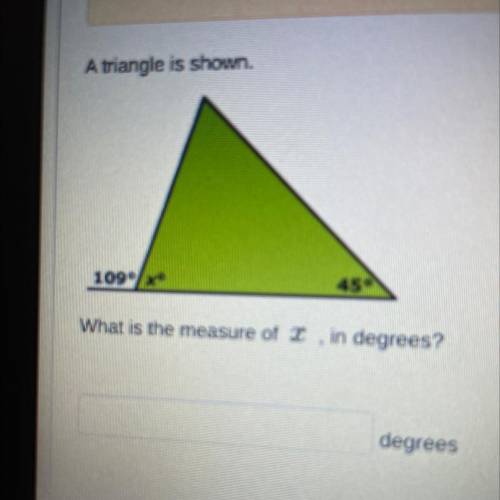 What is the measure of X , in degrees? HELPP!