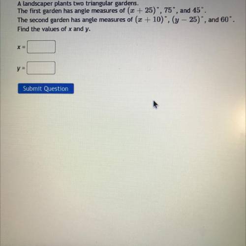 What does x and y equal